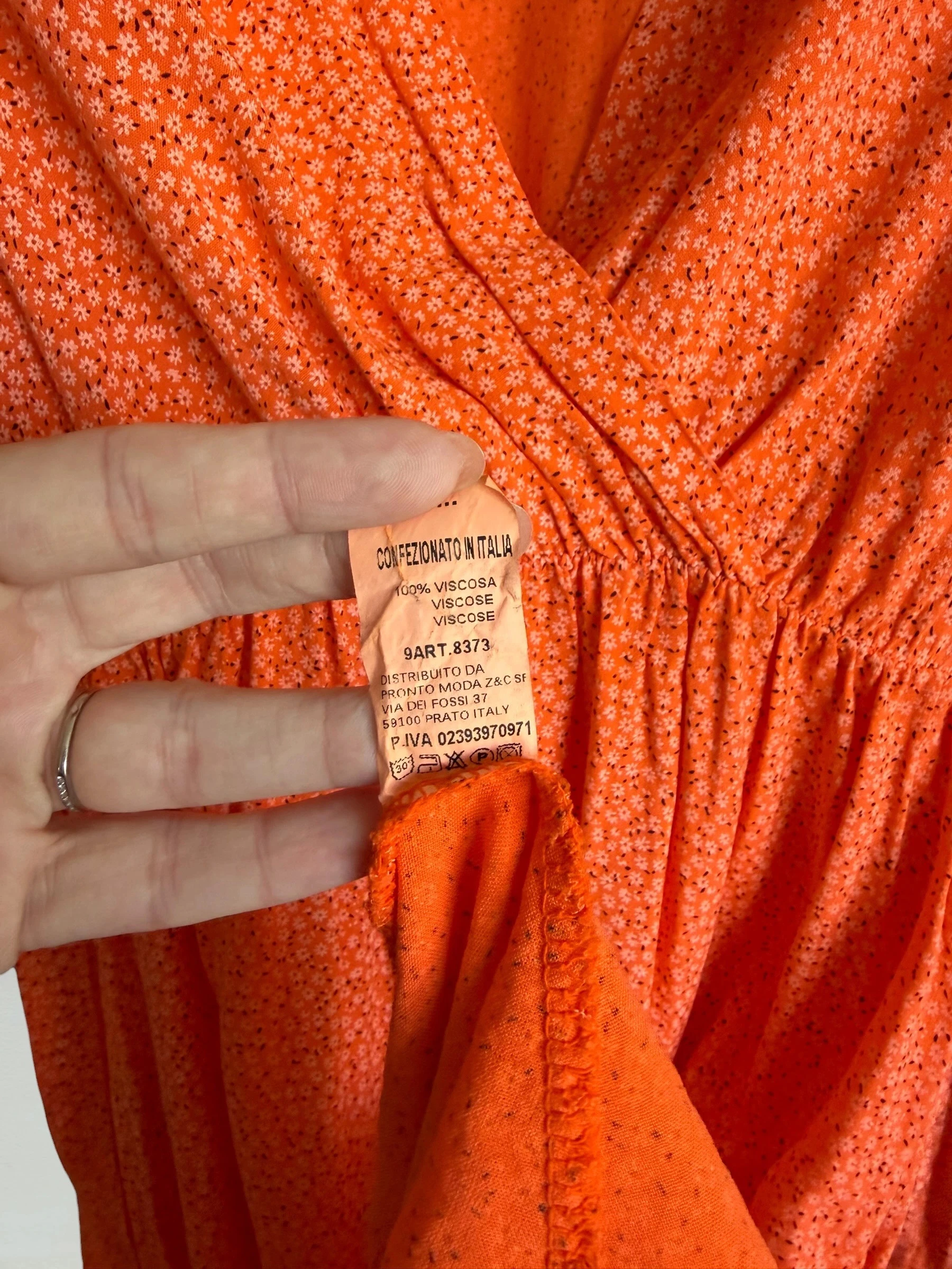Lindo Vestido feminino midi laranja – photo 5